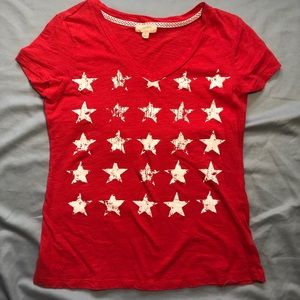 ❤️ 3 x $20 Cupio red and stars Md size V neck